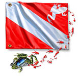 Frog flag scuba diver tshirt.